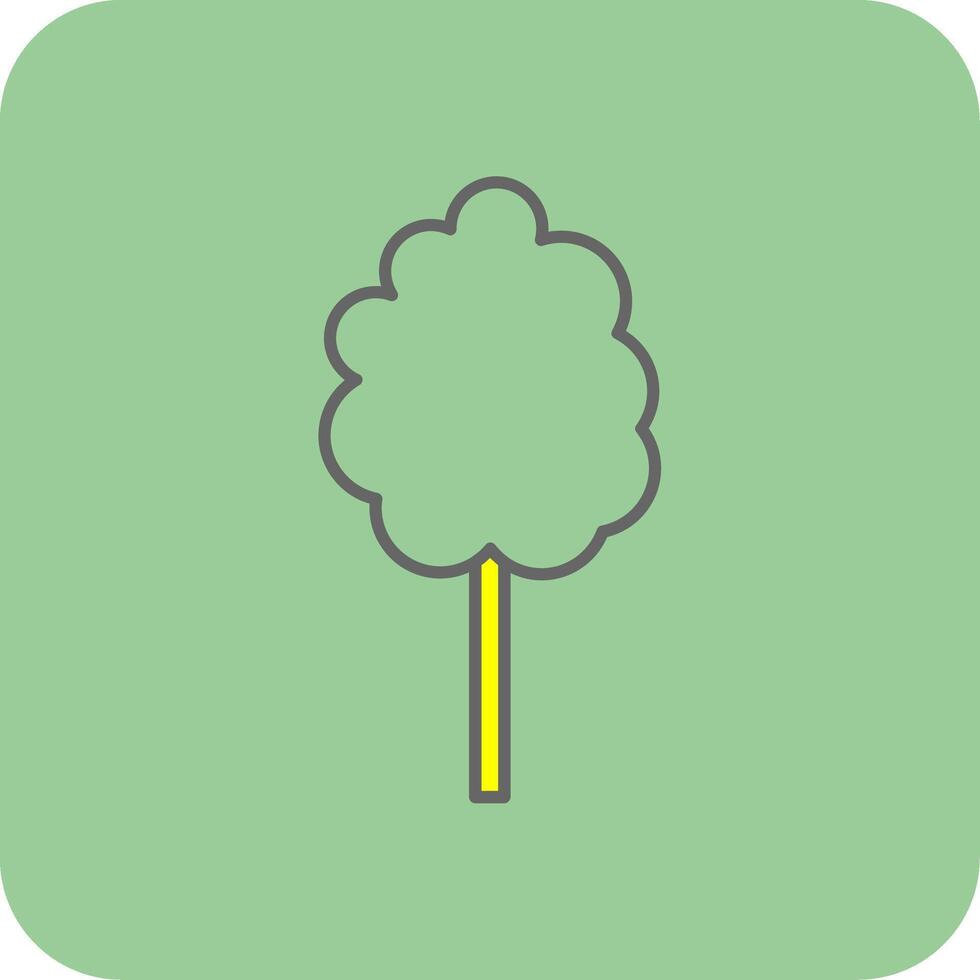 Cotton Candy Filled Yellow Icon vector