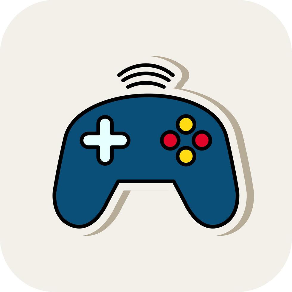 Controller Line Filled White Shadow Icon vector