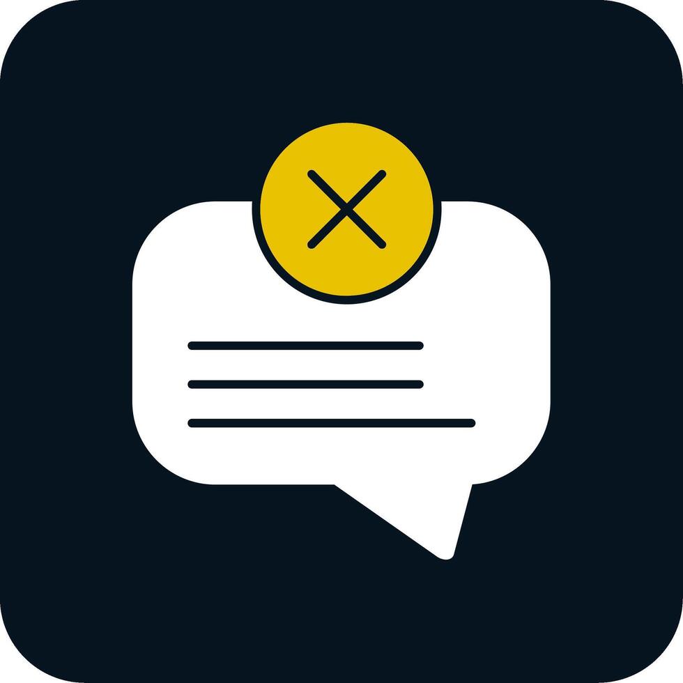 No Message Glyph Two Color Icon vector