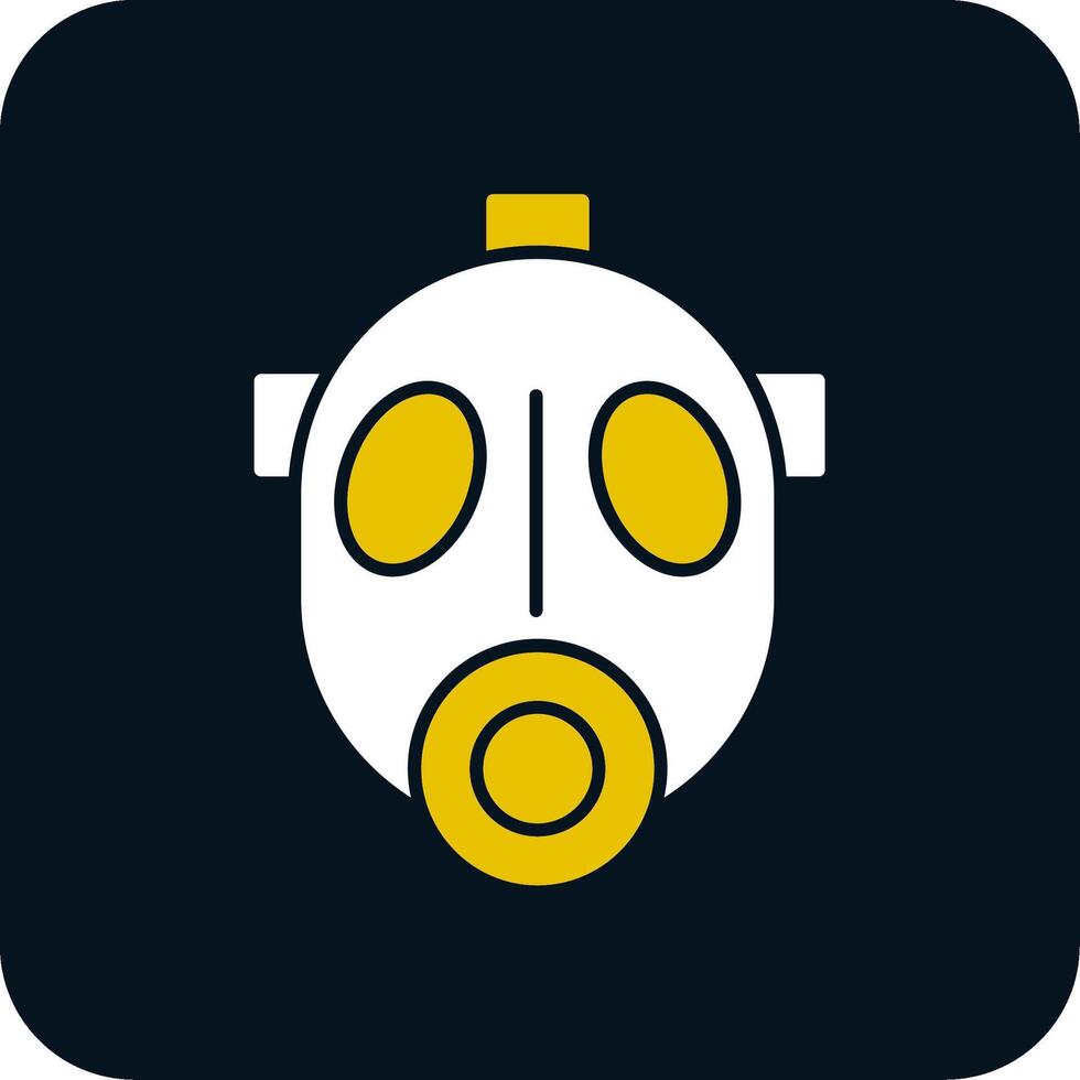 Gas Mask Glyph Two Color Icon vector