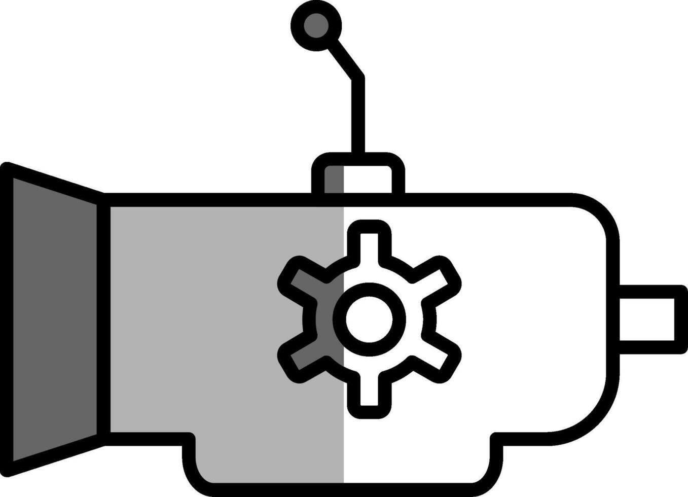 Gearbox Filled Half Cut Icon vector