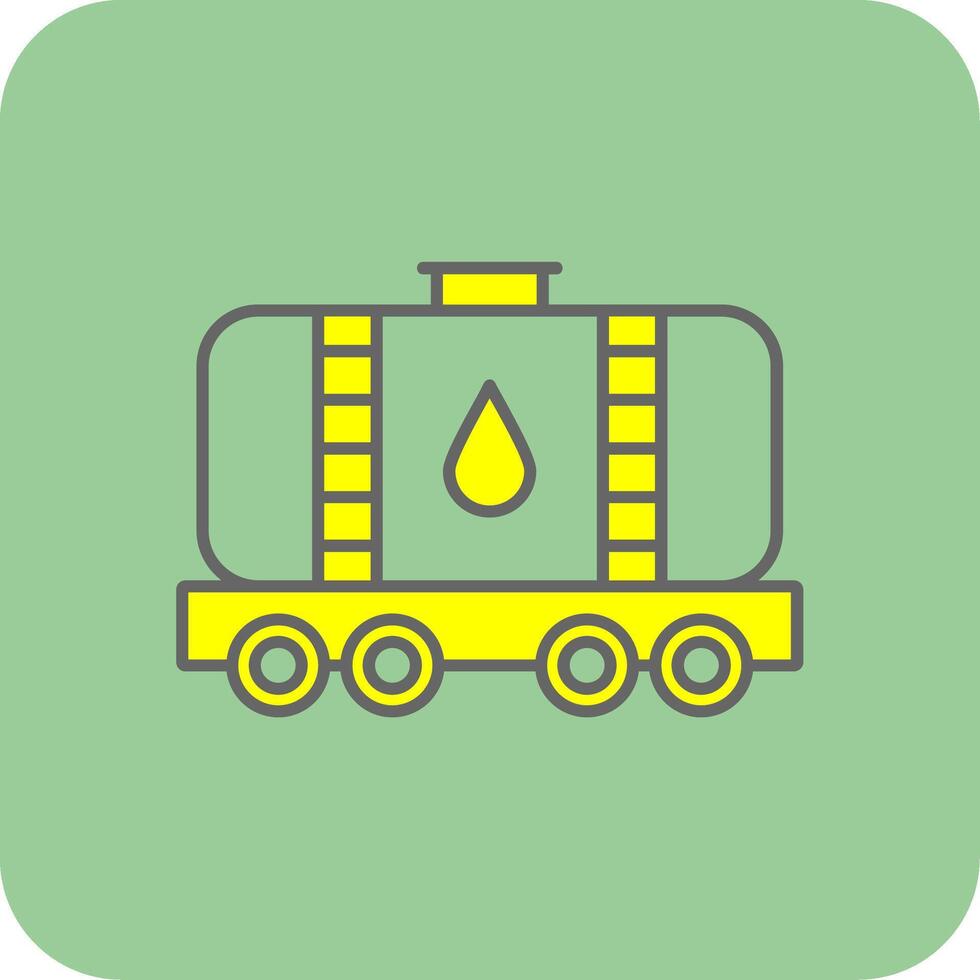 Tank Filled Yellow Icon vector