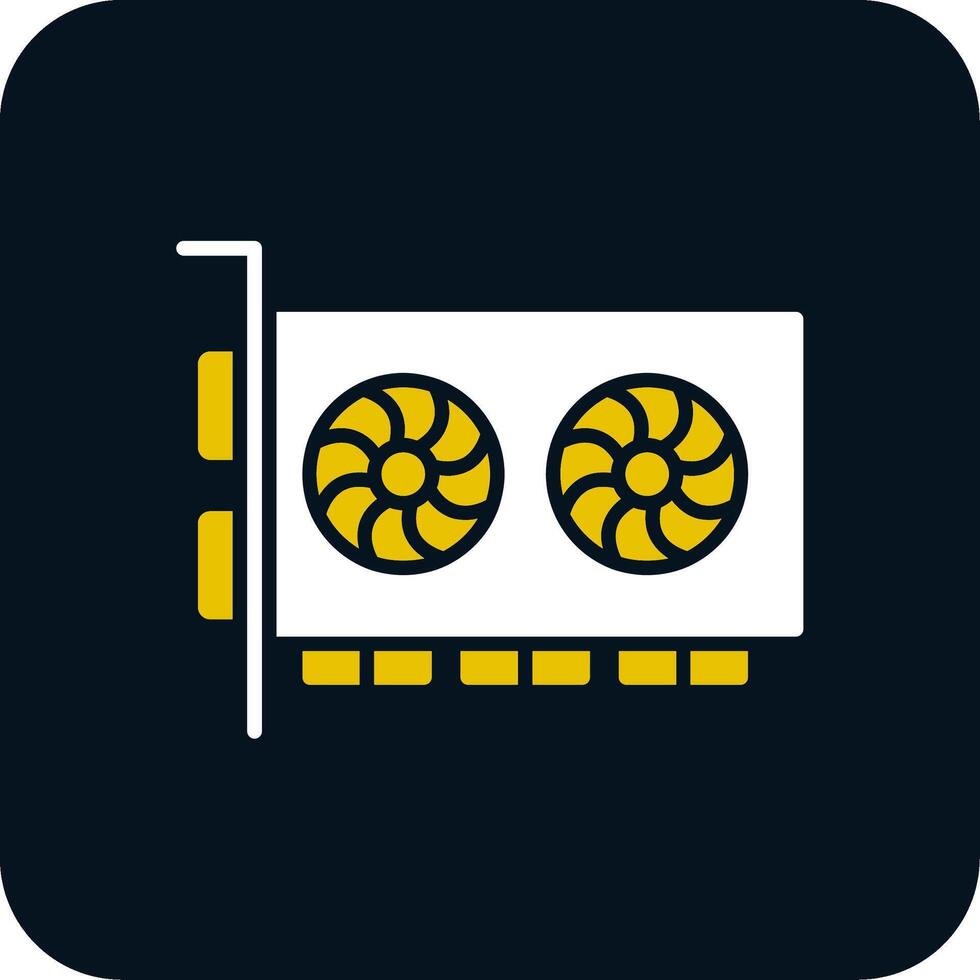 Graphic Card Glyph Two Color Icon vector