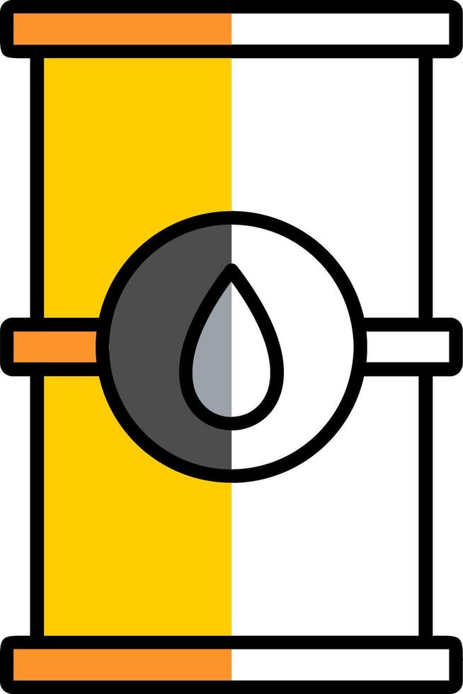 Barrel Filled Half Cut Icon vector