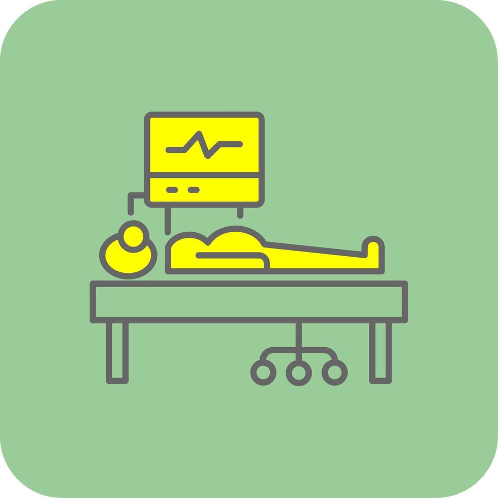ICU Room Filled Yellow Icon vector