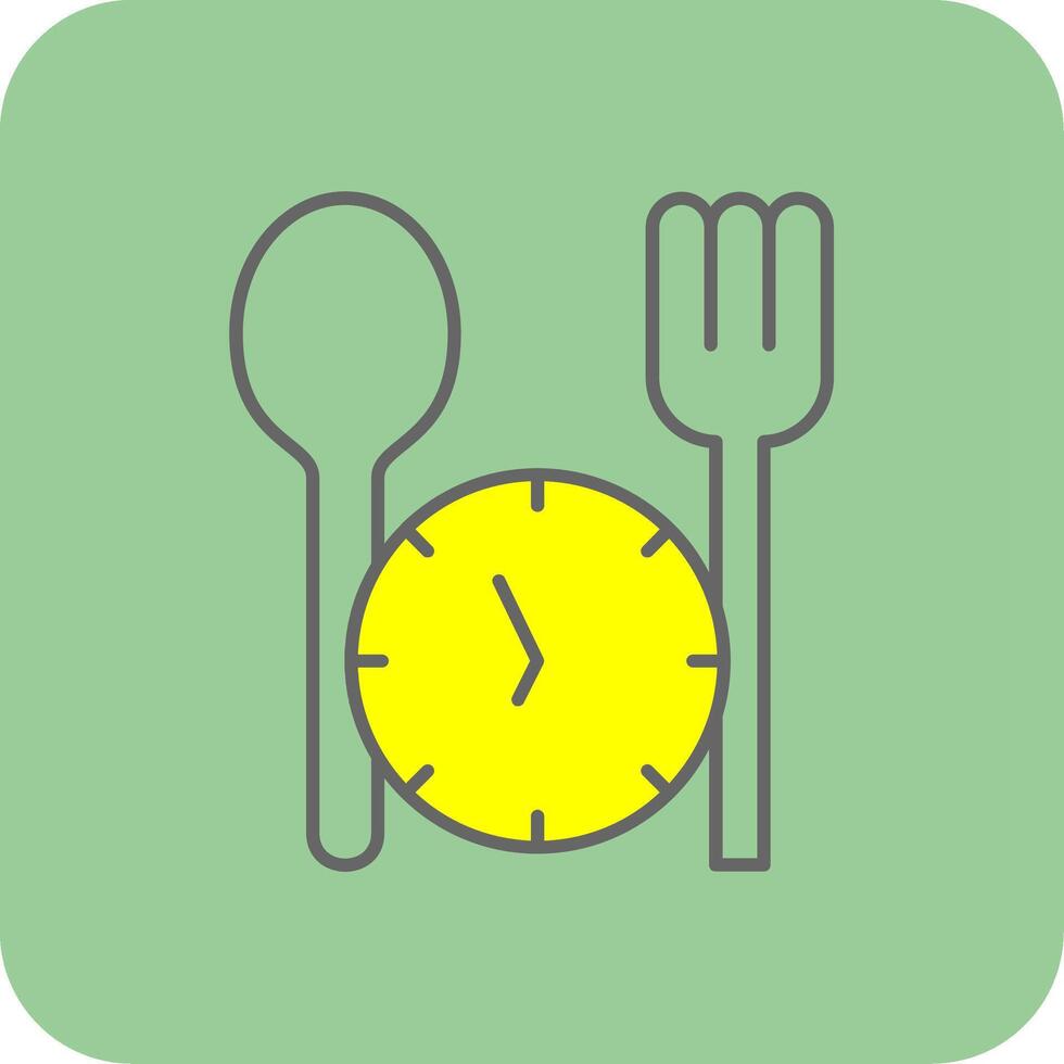 Fasting Filled Yellow Icon vector