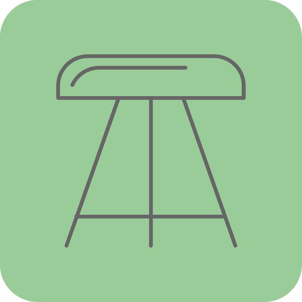 Stool Filled Yellow Icon vector