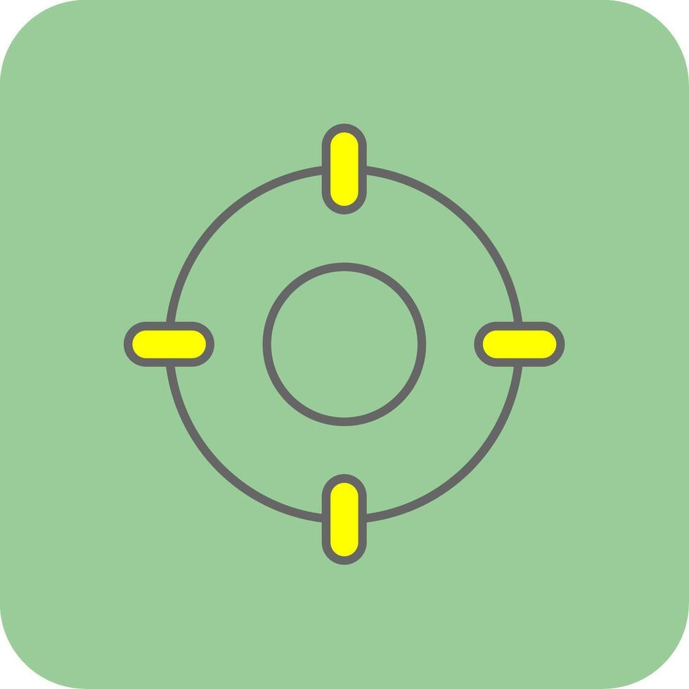 Scope Filled Yellow Icon vector