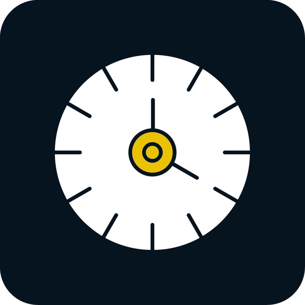 Clock Glyph Two Color Icon vector