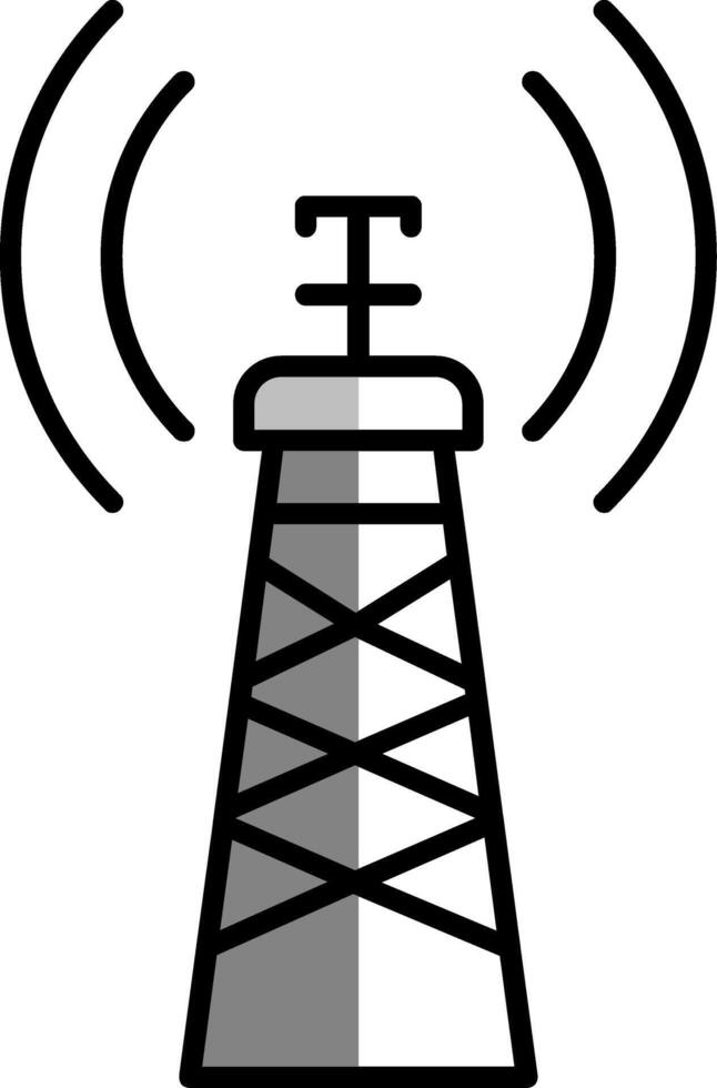 Signal Tower Filled Half Cut Icon vector