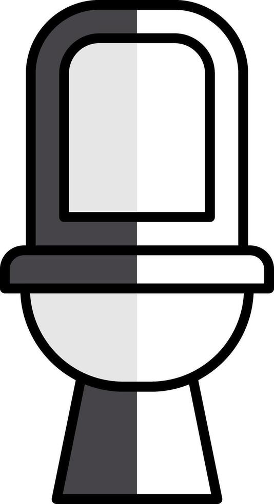 Toilet Filled Half Cut Icon vector