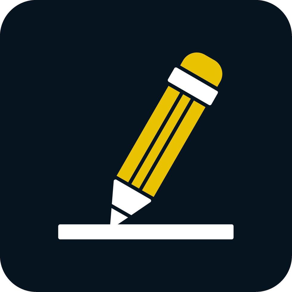 Pencil Glyph Two Color Icon vector