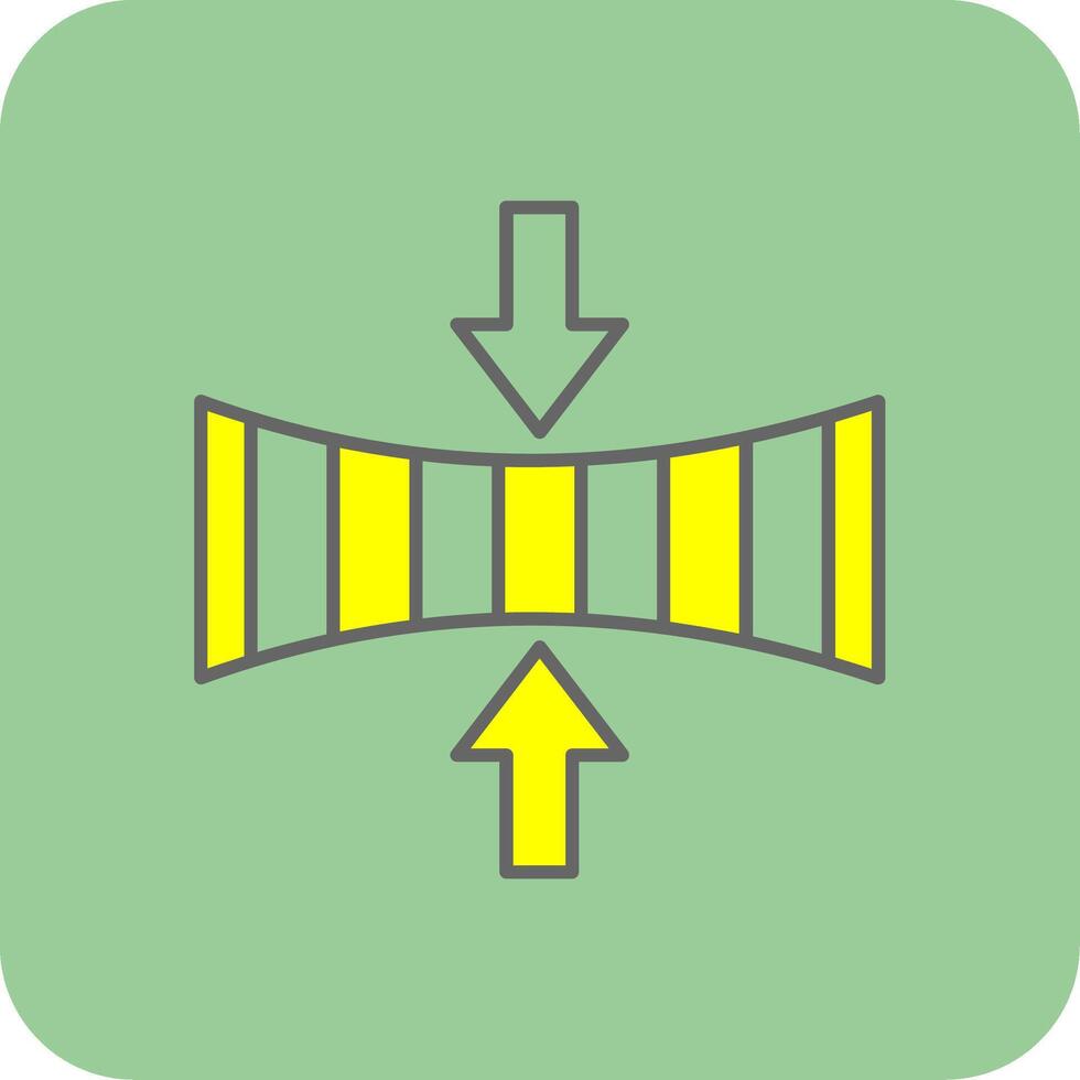Elasticity Filled Yellow Icon vector