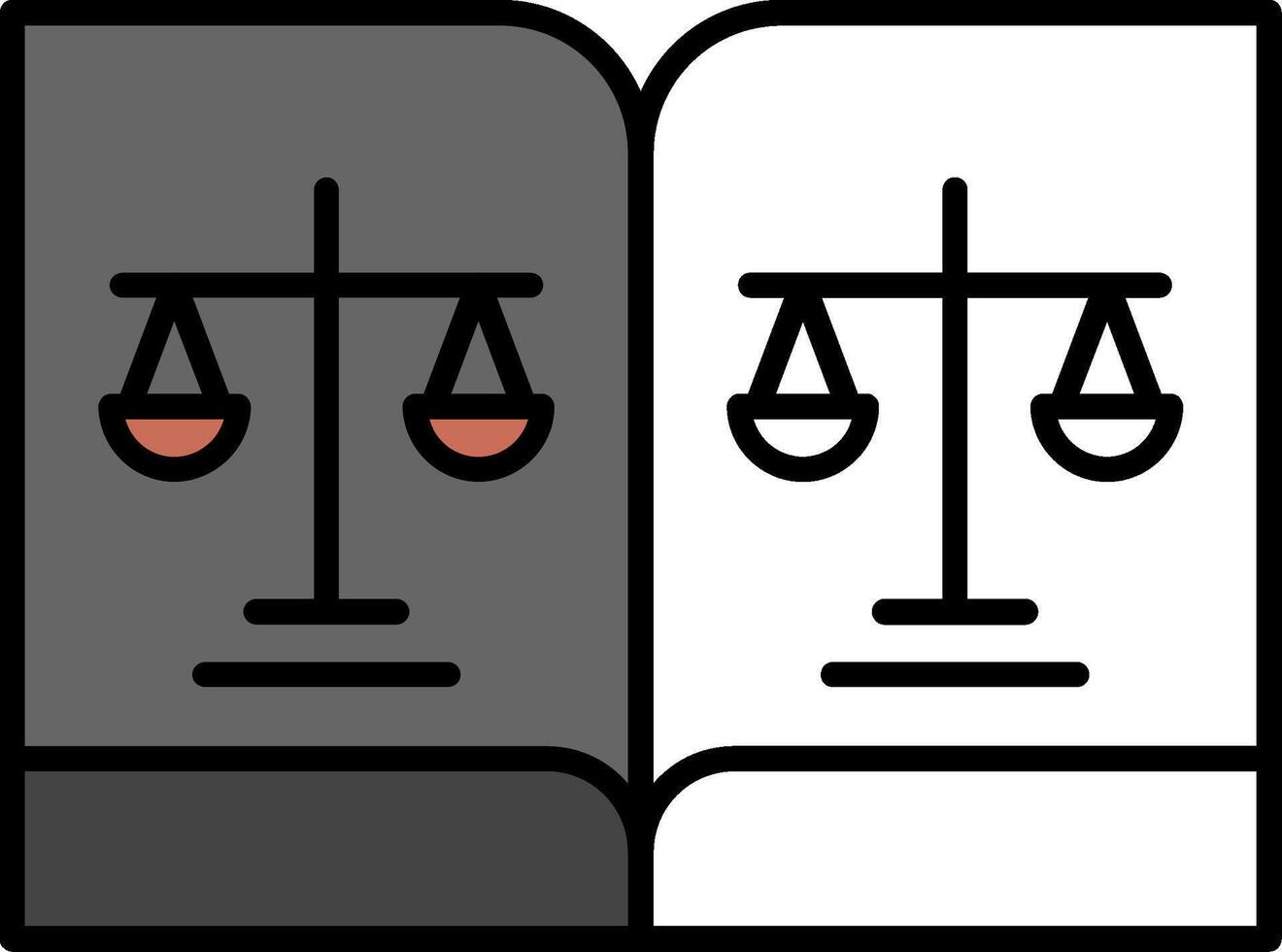Rules Filled Half Cut Icon vector