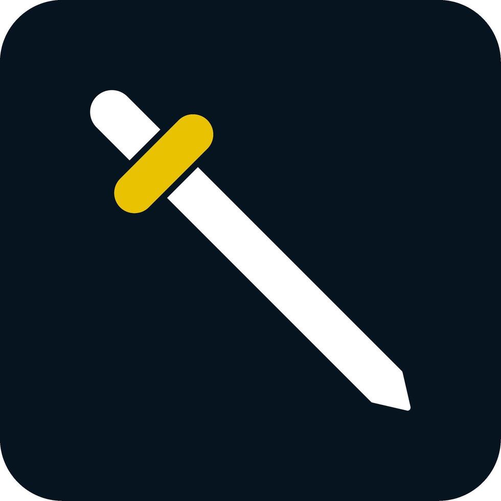 Saber Glyph Two Color Icon vector