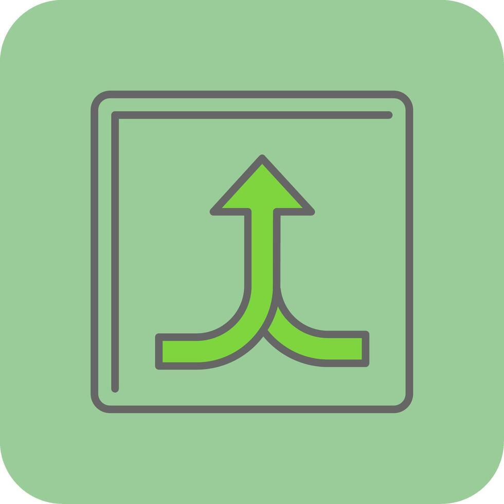 Split Filled Yellow Icon vector