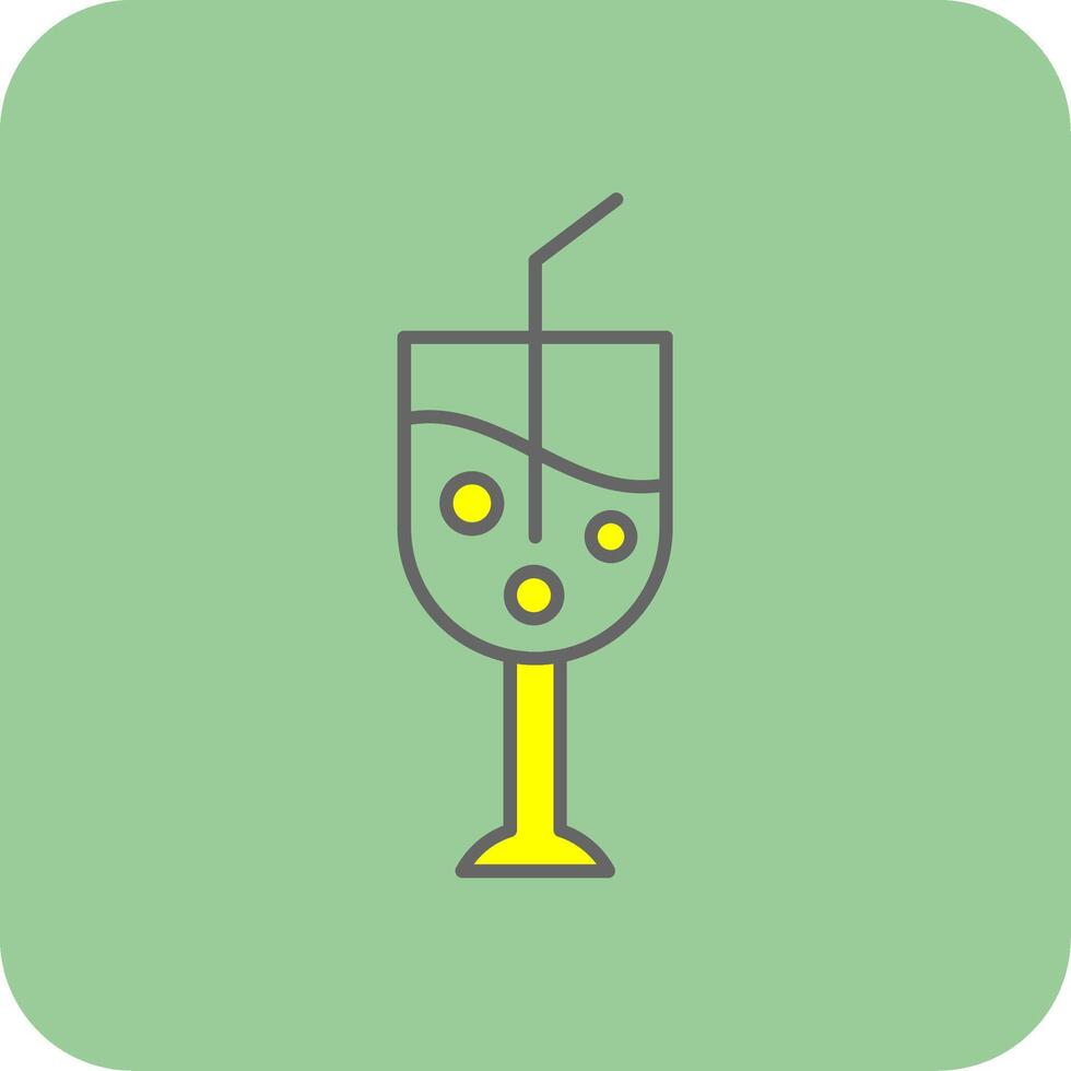 Goblet Filled Yellow Icon vector