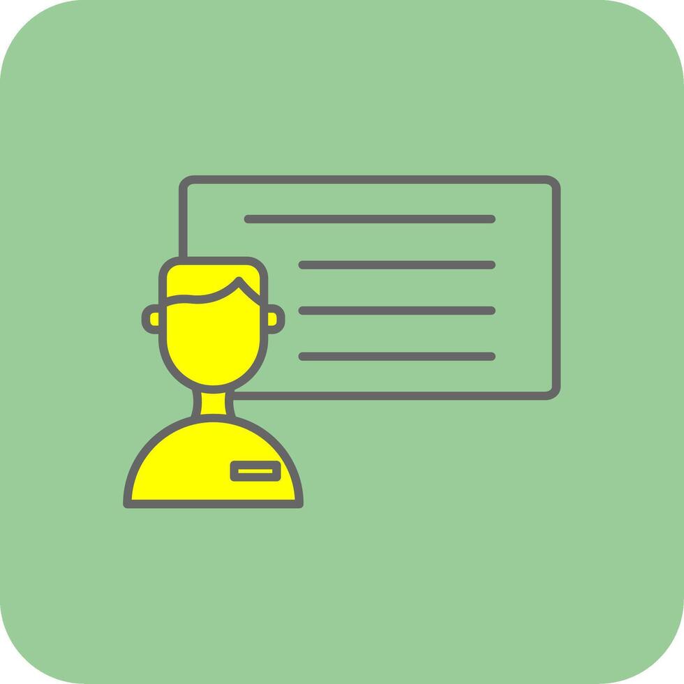 Tutor Filled Yellow Icon vector