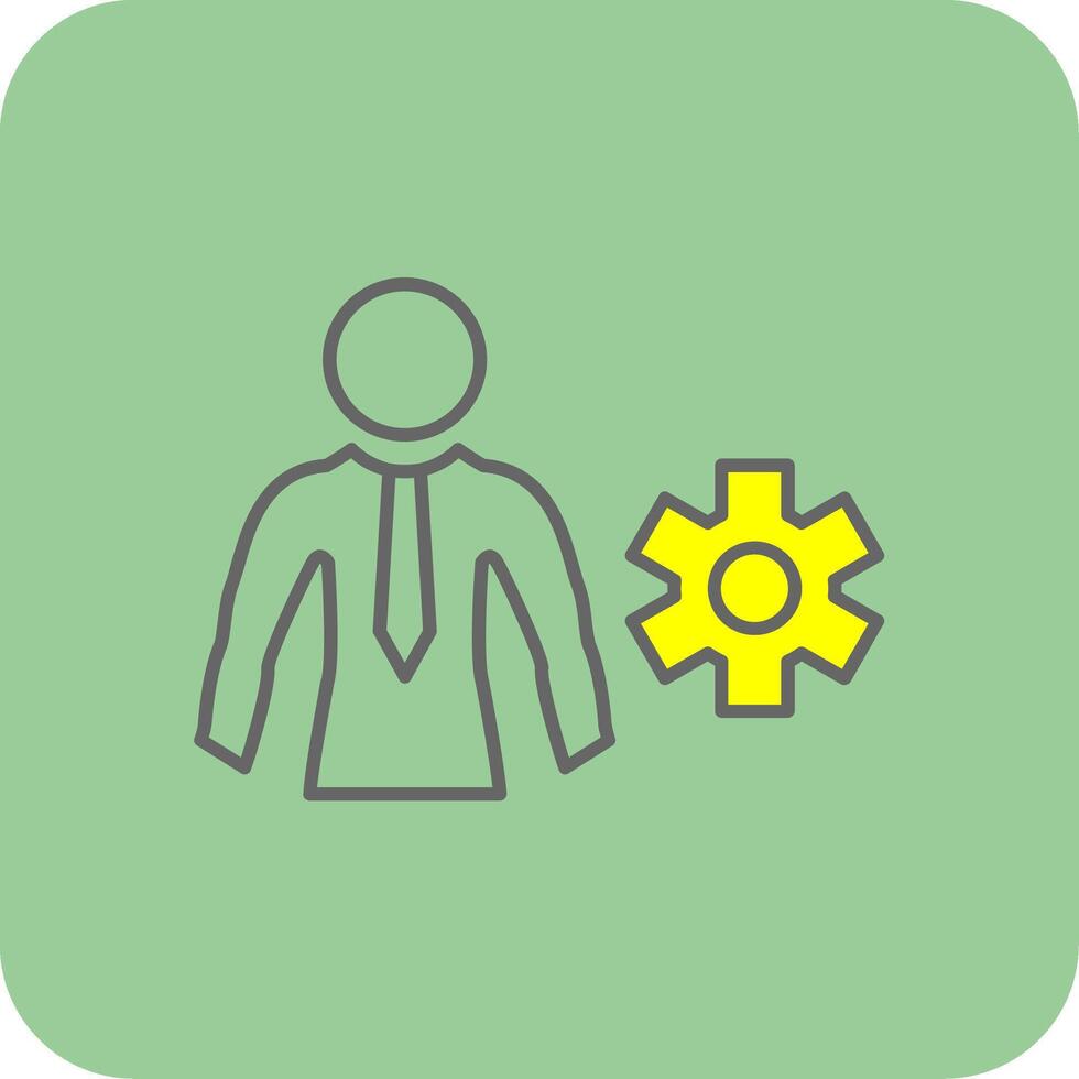 Businessman Filled Yellow Icon vector