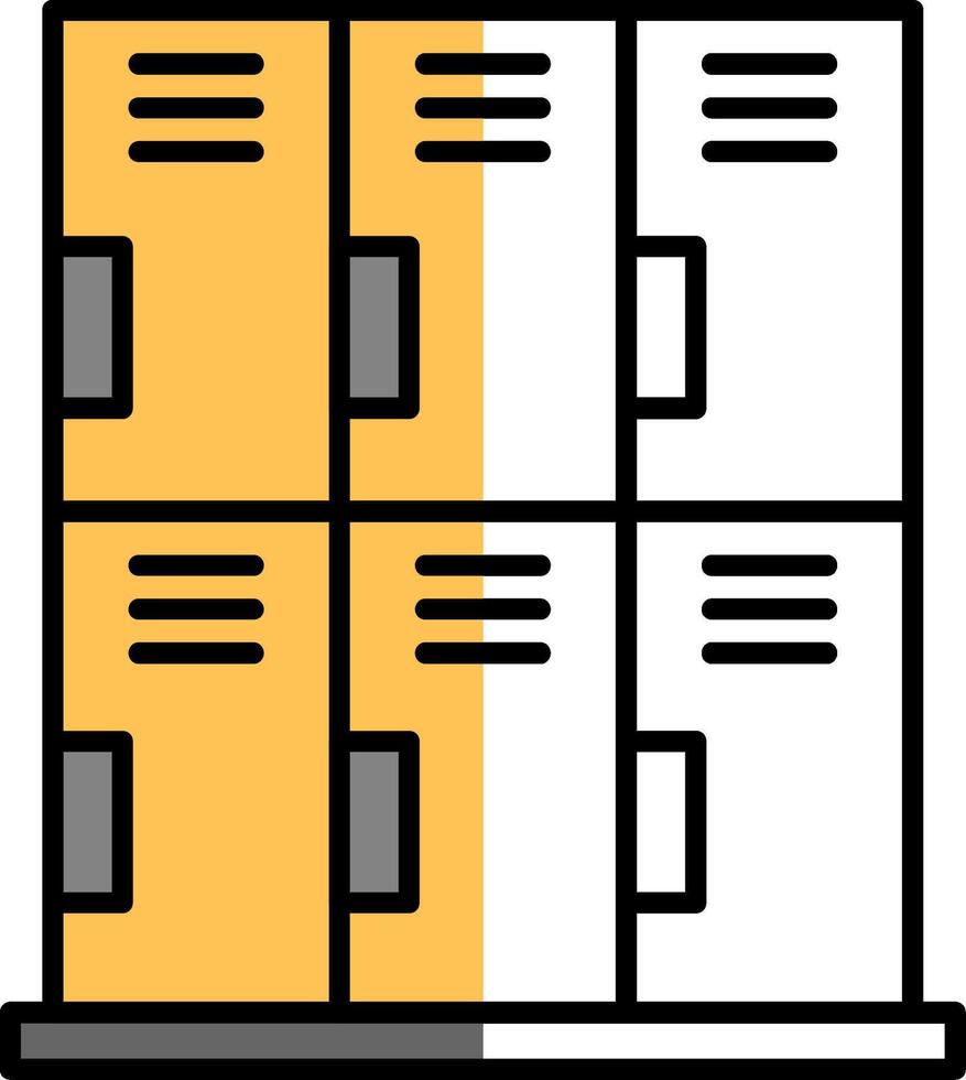Locker Filled Half Cut Icon vector