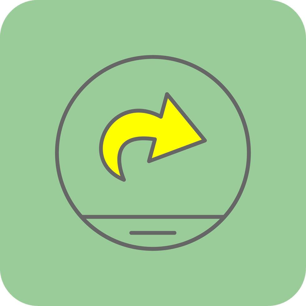 Next Filled Yellow Icon vector