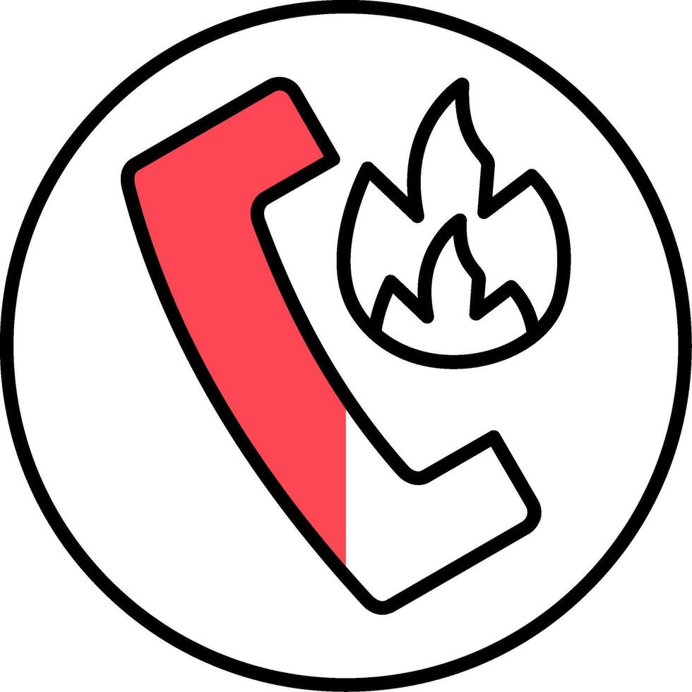 Hotline Filled Half Cut Icon vector