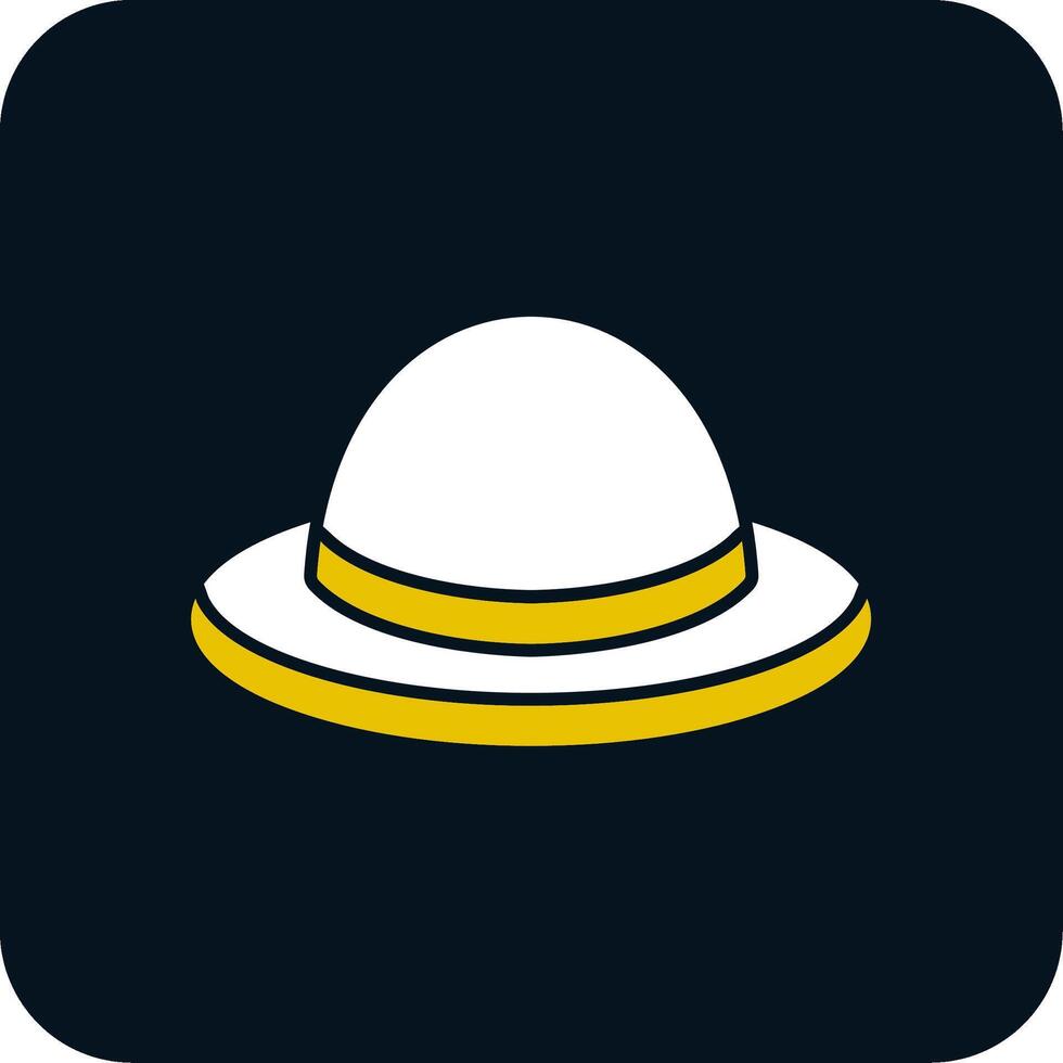 sombrero glifo icono de dos colores vector