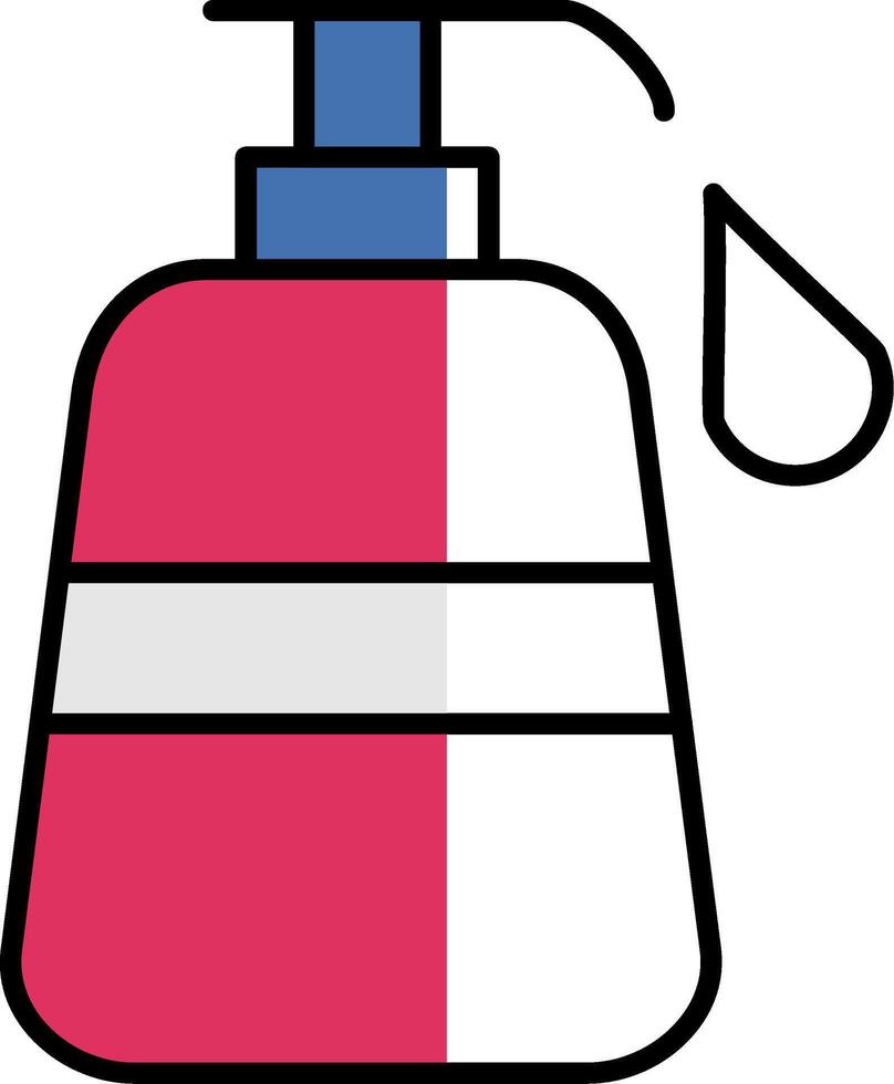 Liquid Soap Filled Half Cut Icon vector