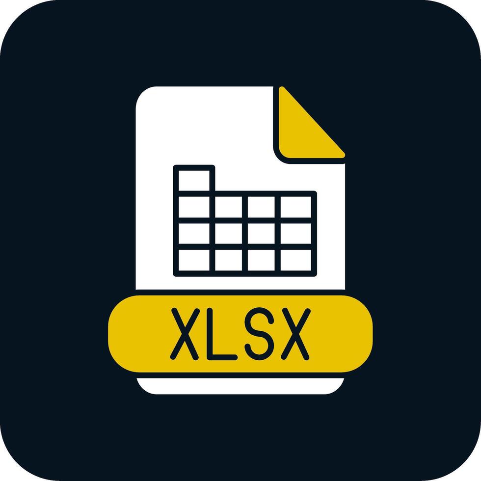 xlsx glifo icono de dos colores vector