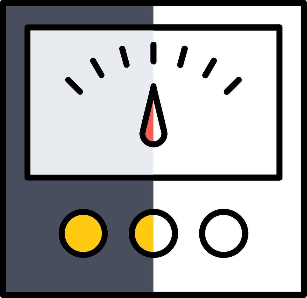 Voltage Indicator Filled Half Cut Icon vector