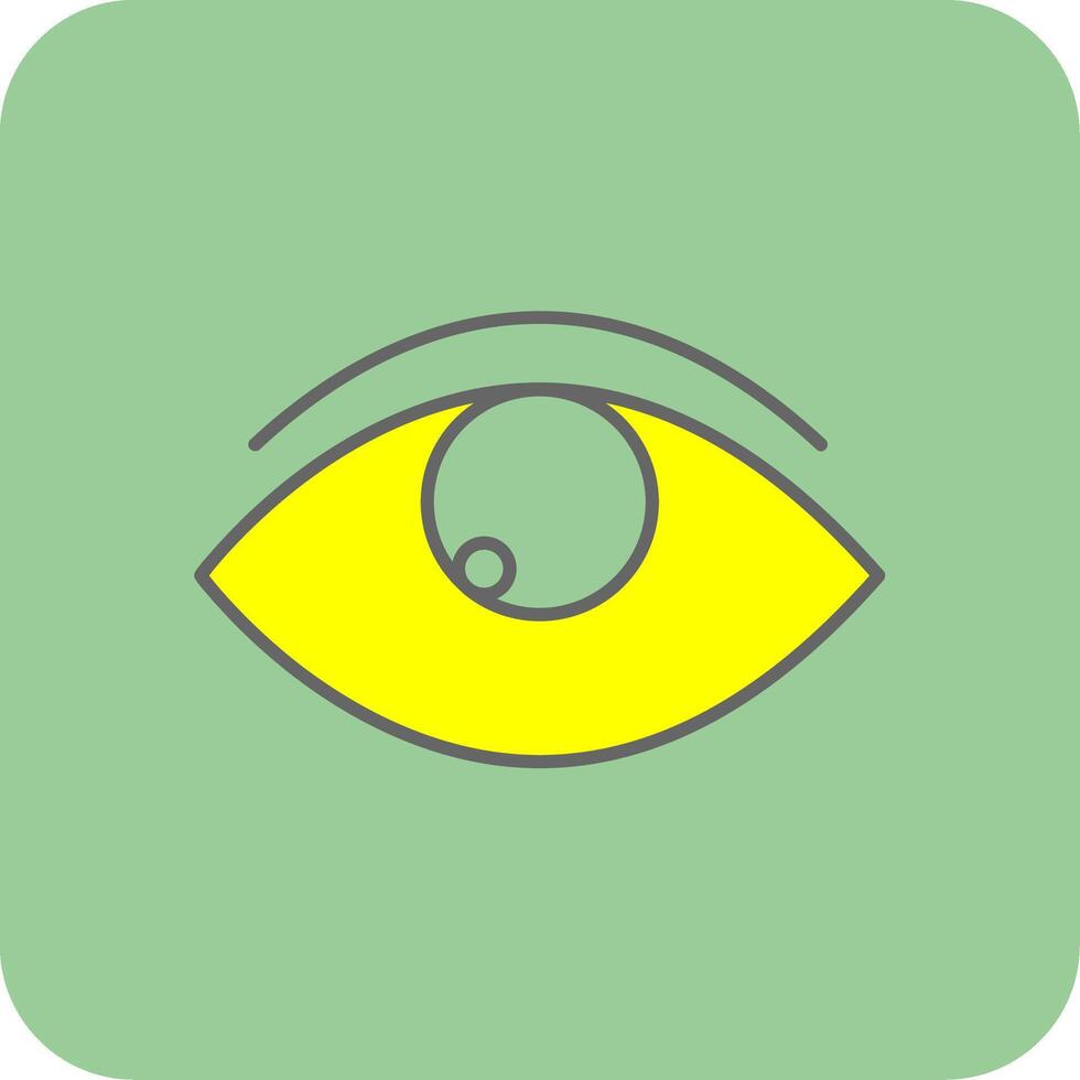 ojo lleno amarillo icono vector