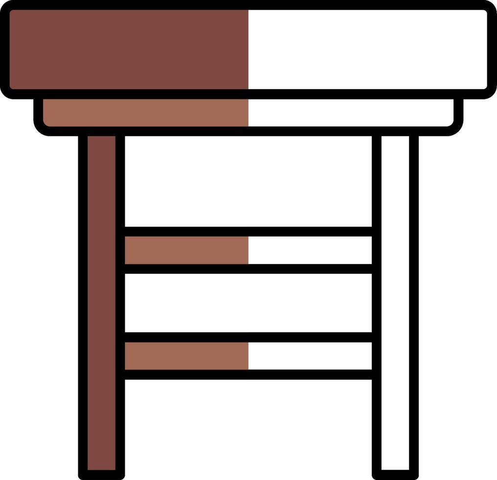 Stool Filled Half Cut Icon vector