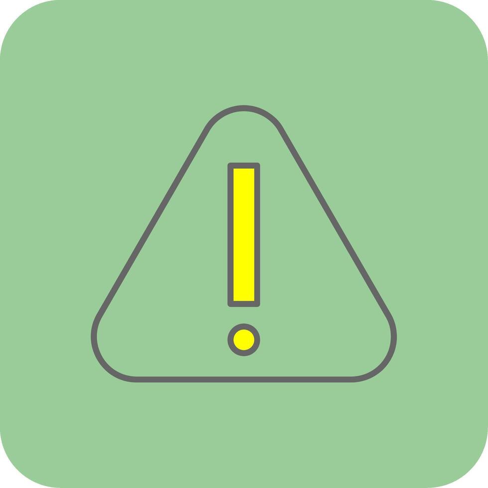 Warning Filled Yellow Icon vector