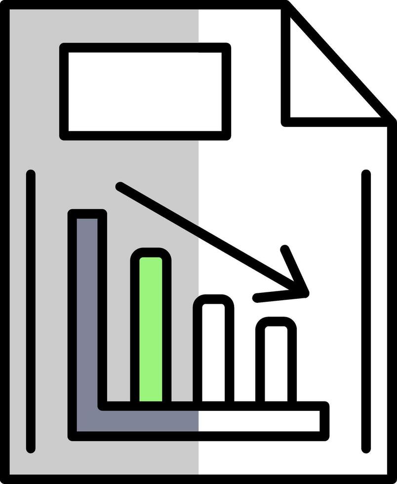 Document Filled Half Cut Icon vector