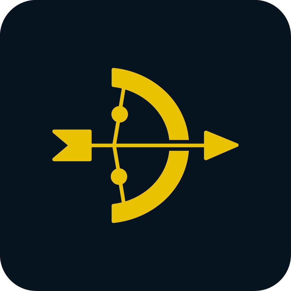 Archery Glyph Two Color Icon vector