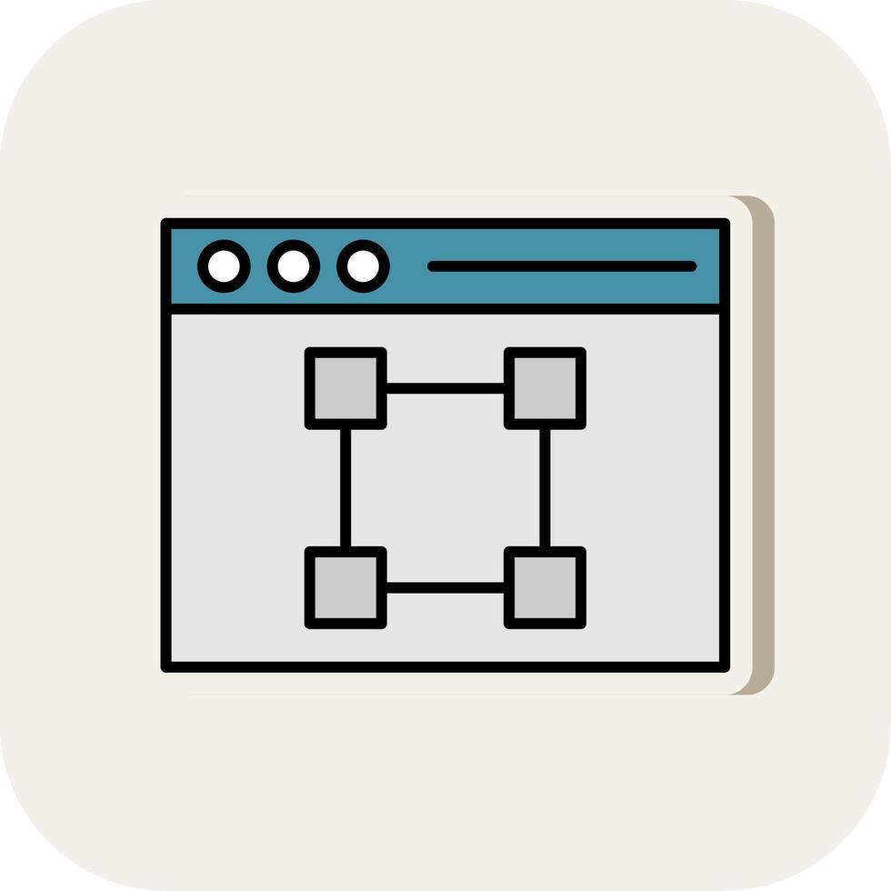 Text Editor Line Filled White Shadow Icon vector
