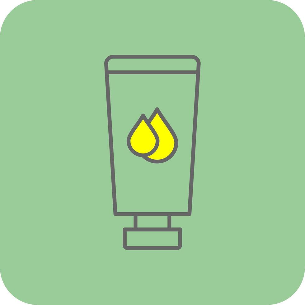 Body Lotion Filled Yellow Icon vector