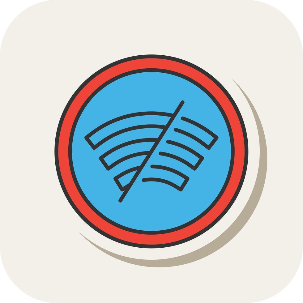 Disconnected Line Filled White Shadow Icon vector