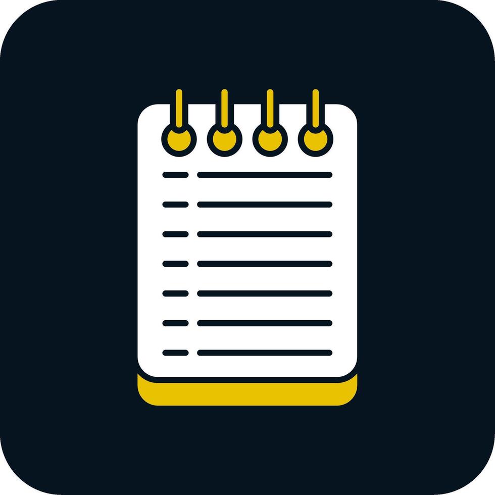 Notes Glyph Two Color Icon vector