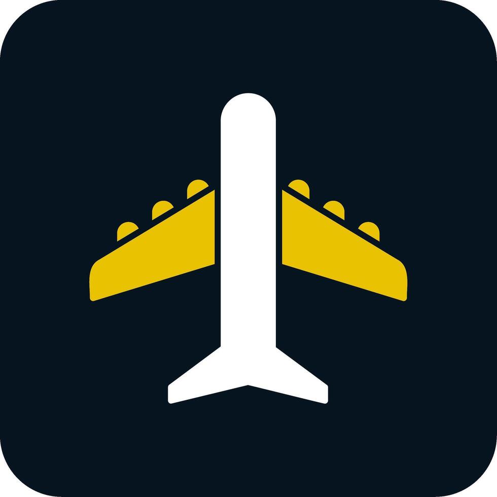 Plane Glyph Two Color Icon vector