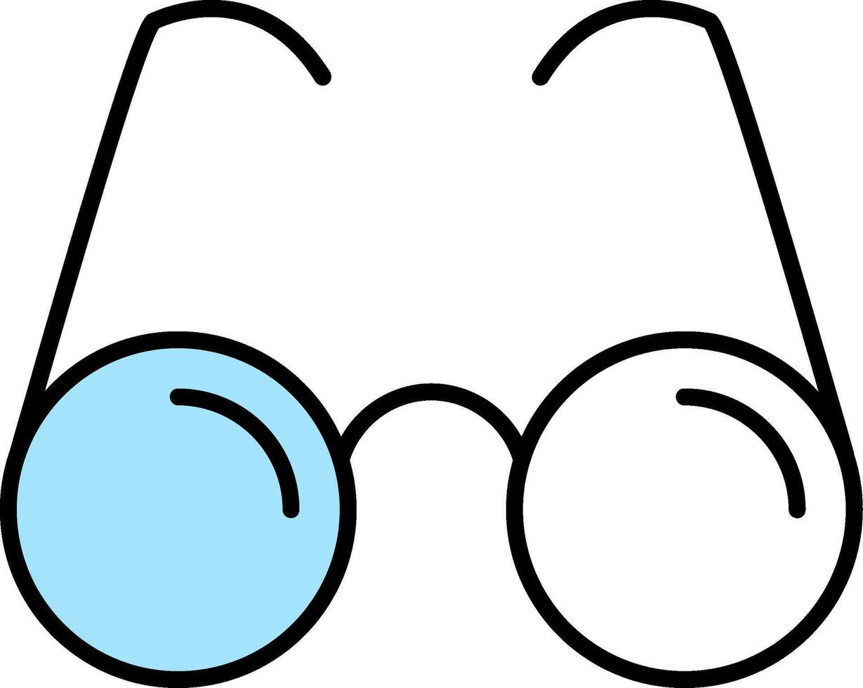 Reading Glasses Filled Half Cut Icon vector