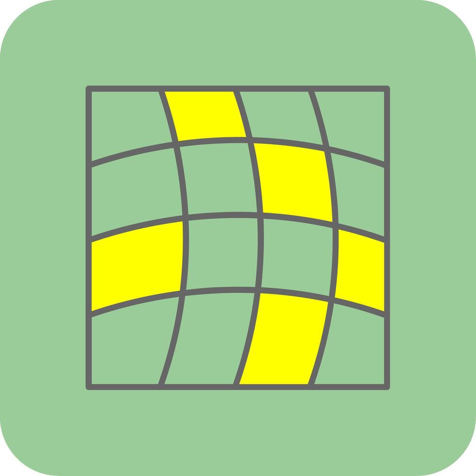 Warp Filled Yellow Icon vector