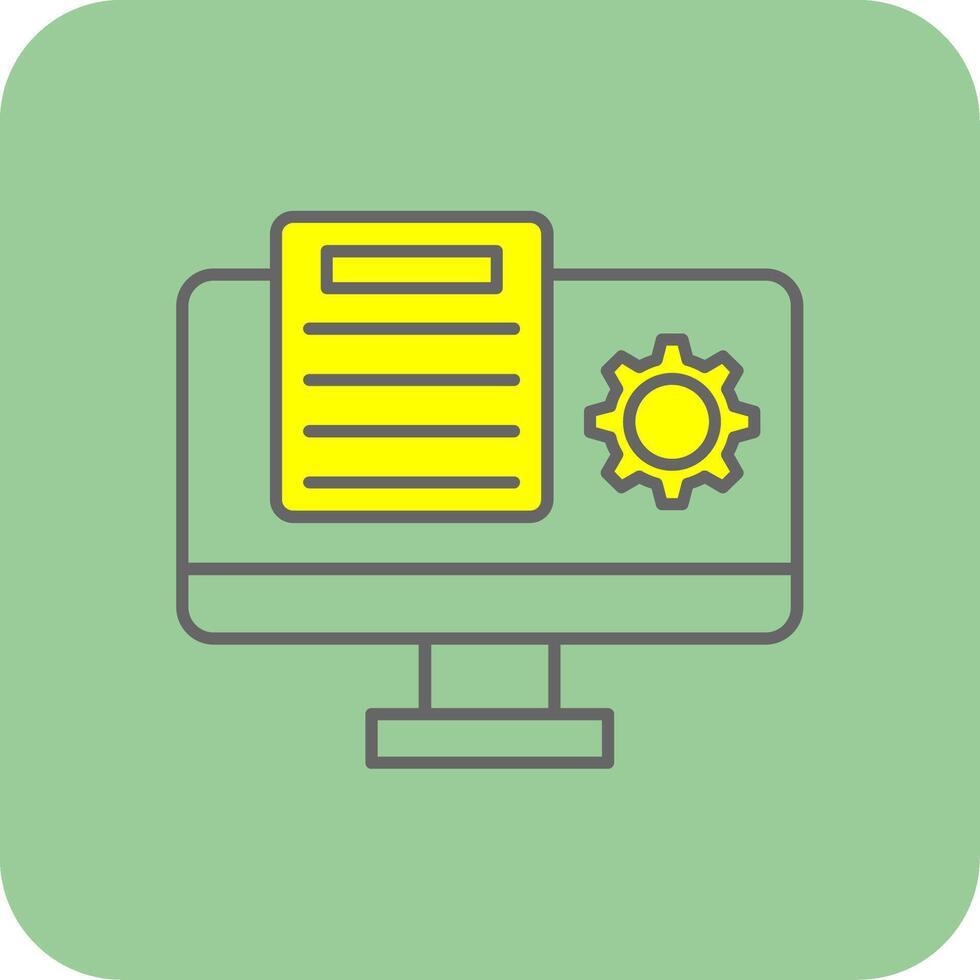 Article Marketing Filled Yellow Icon vector