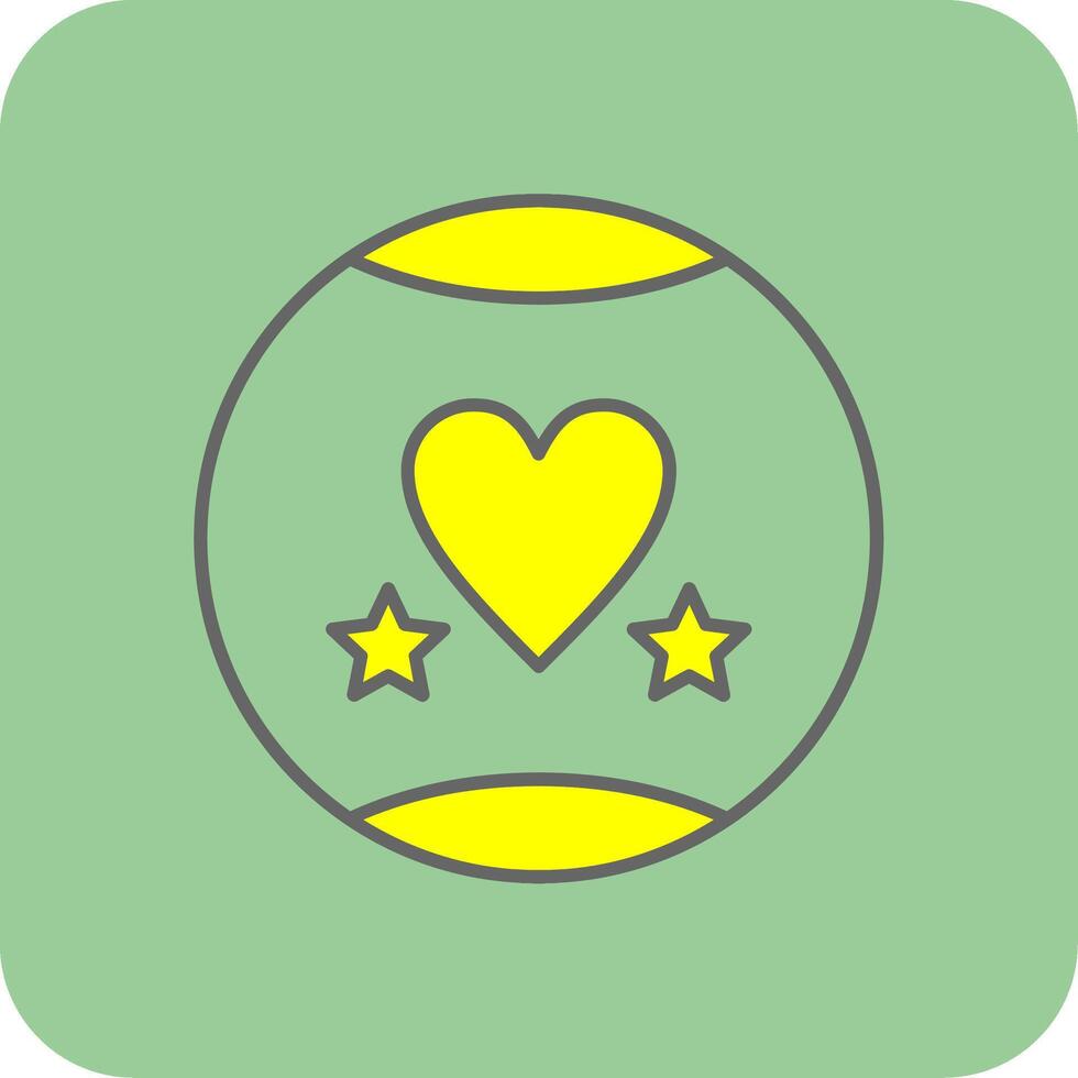 Favourite Filled Yellow Icon vector