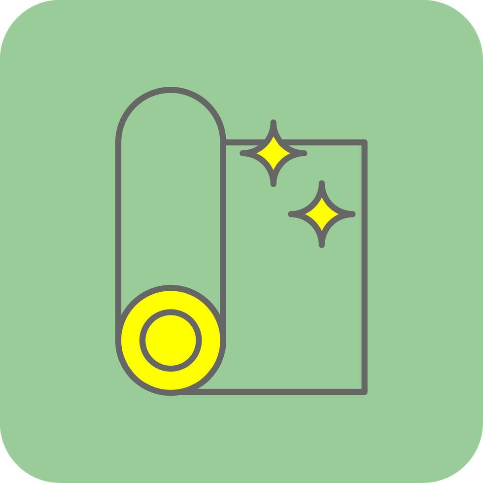 Fabric Filled Yellow Icon vector