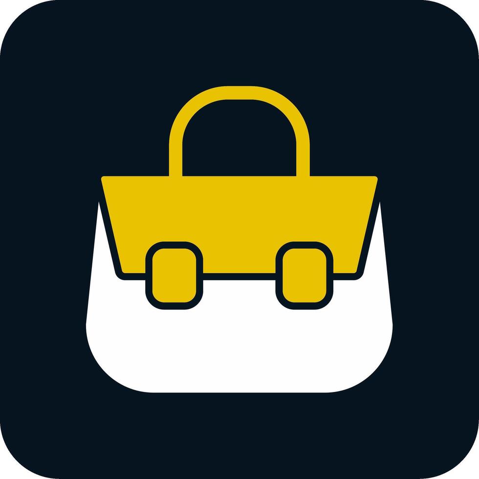 Shoulder Bag Glyph Two Color Icon vector