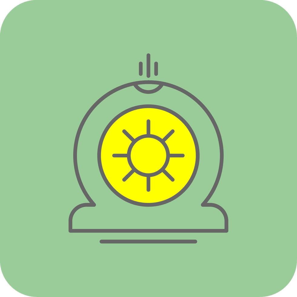 Flat Tire Filled Yellow Icon vector