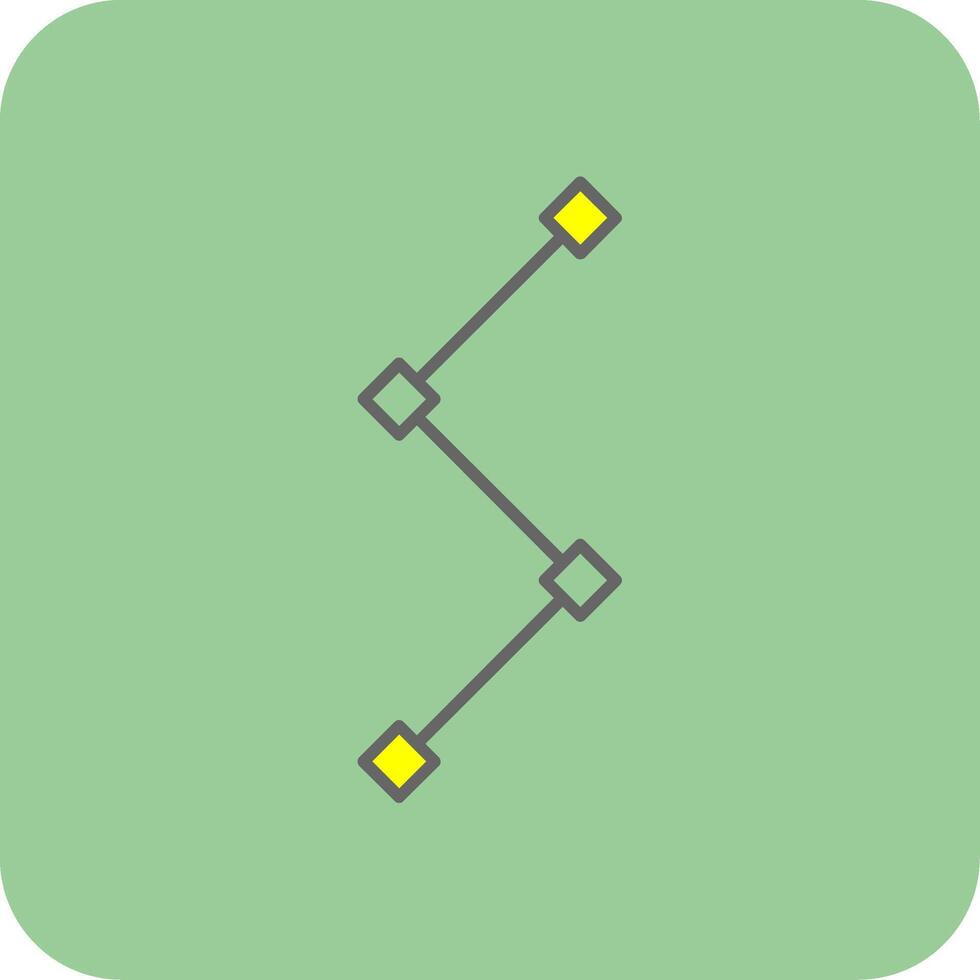 Path Filled Yellow Icon vector