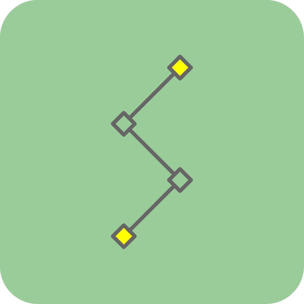 Path Filled Yellow Icon vector