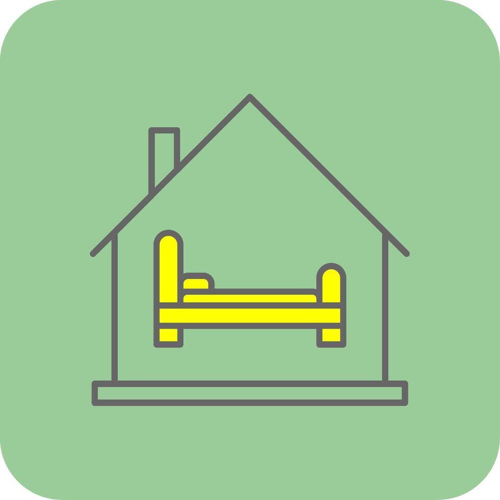 Room Filled Yellow Icon vector